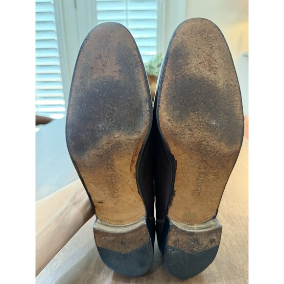 Christian Dior Monsieur Brown Leather Snakeskin Trim Tassel Loafers 11.5 Italy - Picture 7 of 14